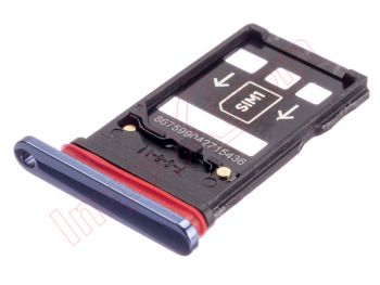 Bandeja Dual SIM / NM (Nano memory card) azul medianoche para Huawei Mate 20 X, EVR-L29 / EVR-AL00 / EVR-TL00